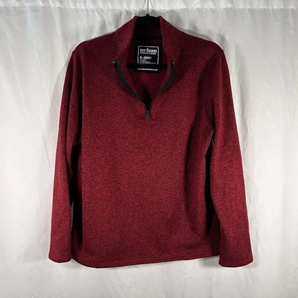 Urban Pipeline Youth XL Huskey Red 1/4 Zip Long Sleeve Cotton Blend Knit